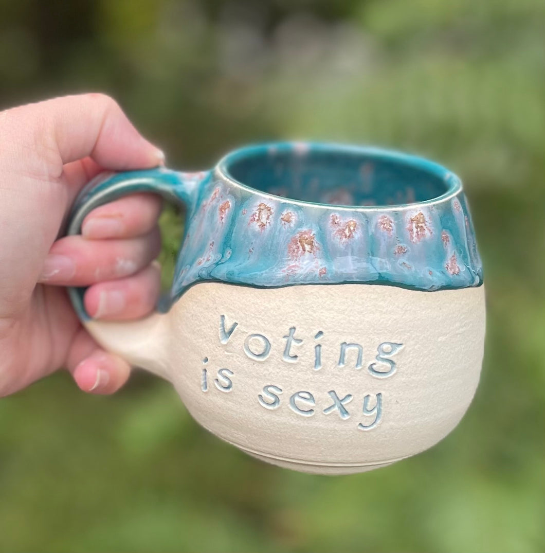 Voting is sexy mug